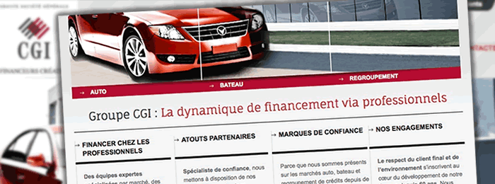 Création du site web de la banque CGI