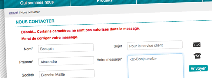 Un formulaire Anti Spam, protection anti-robots