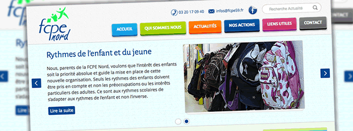 Le nouveau site web de la fédération des parents d'élèves du nord