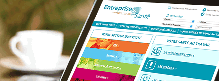 Refonte du site web Entreprise et santé avec Altitude GDS Group