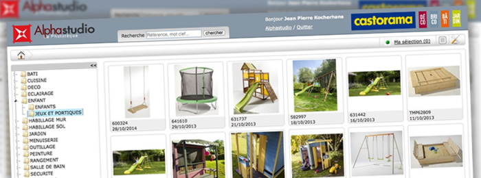 La gestion de la banque d'images de Castorama avec l'application en ligne Alpha Studio