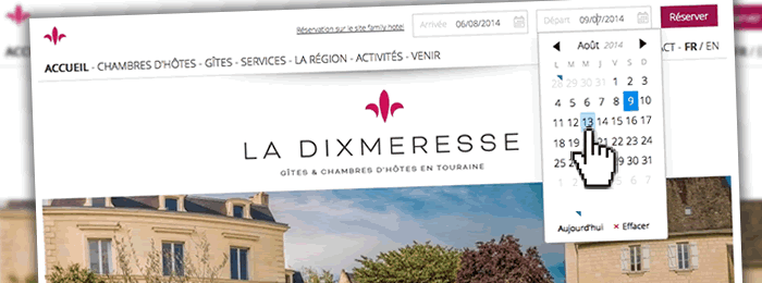 Site web réservation chambre d'hôtes