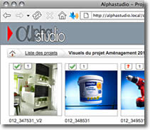 Alpha-Studio, vue vignette dans le navigateur