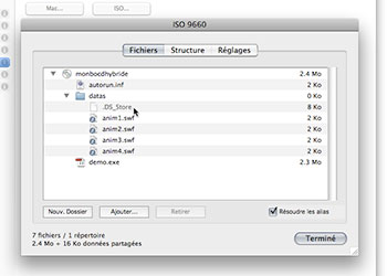 gravure de CD Rom avec Mac OS X